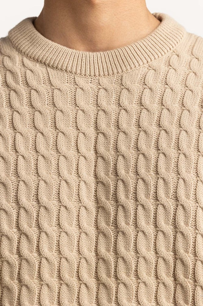 Beige Basic Sweater MN-SWT-WS23-078