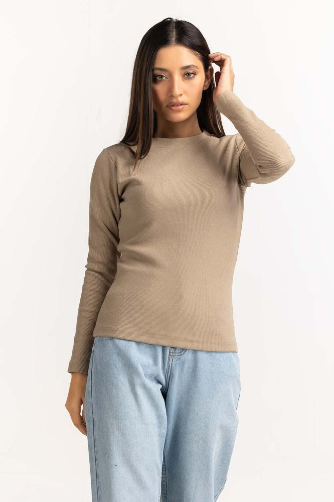 Beige Basic Top WM-KTP-WS23-220BG