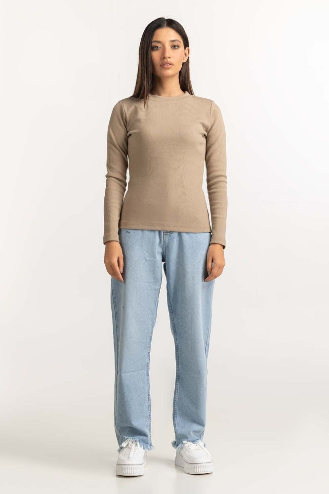 Beige Basic Top WM-KTP-WS23-220BG