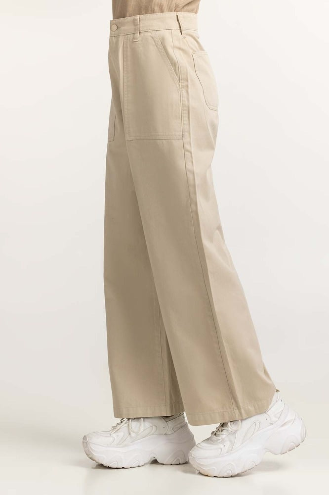 Beige Basic Trouser WM-JNS-WS23-011