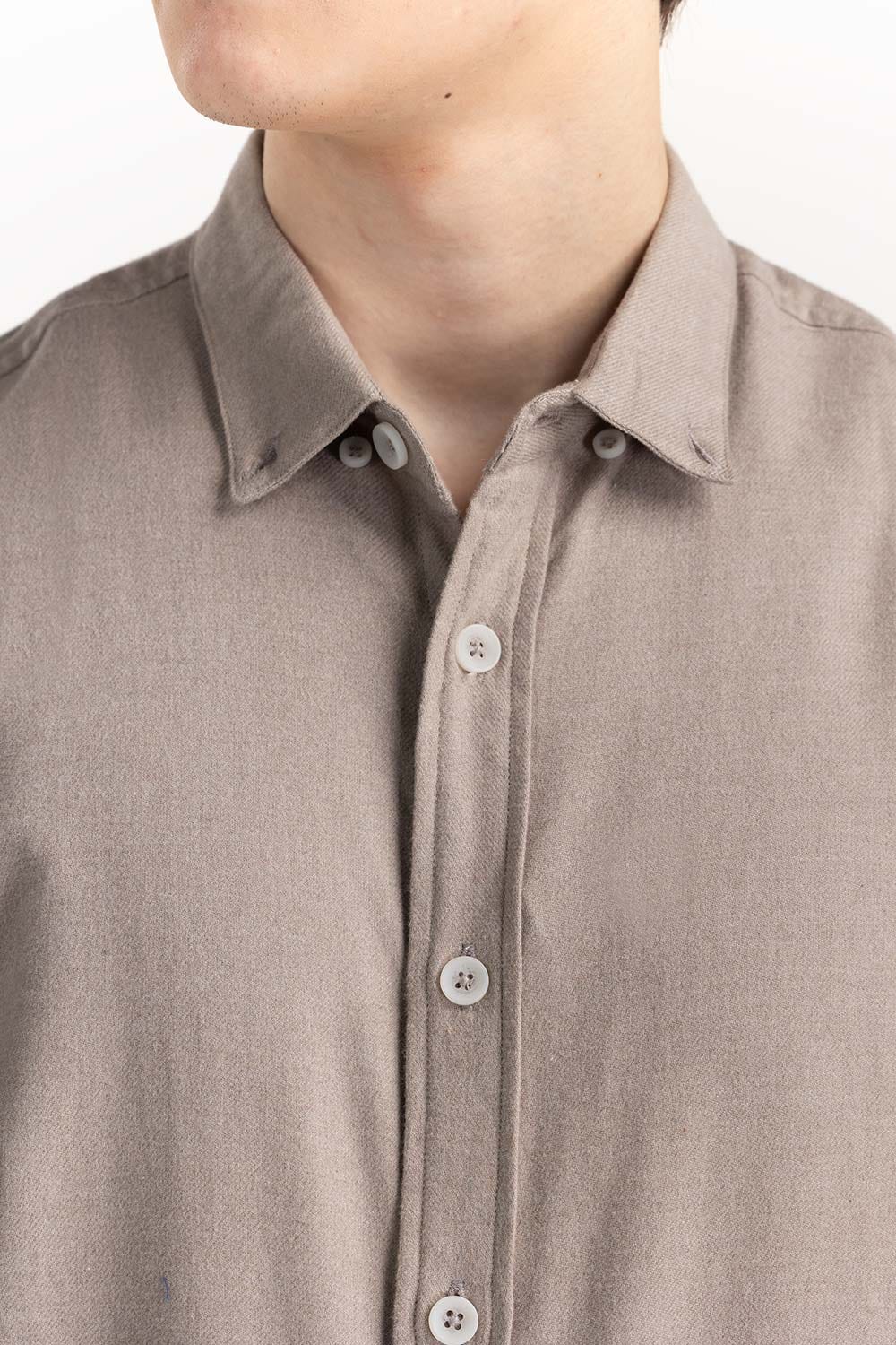 Beige Button-Down Shirt 224-117-038
