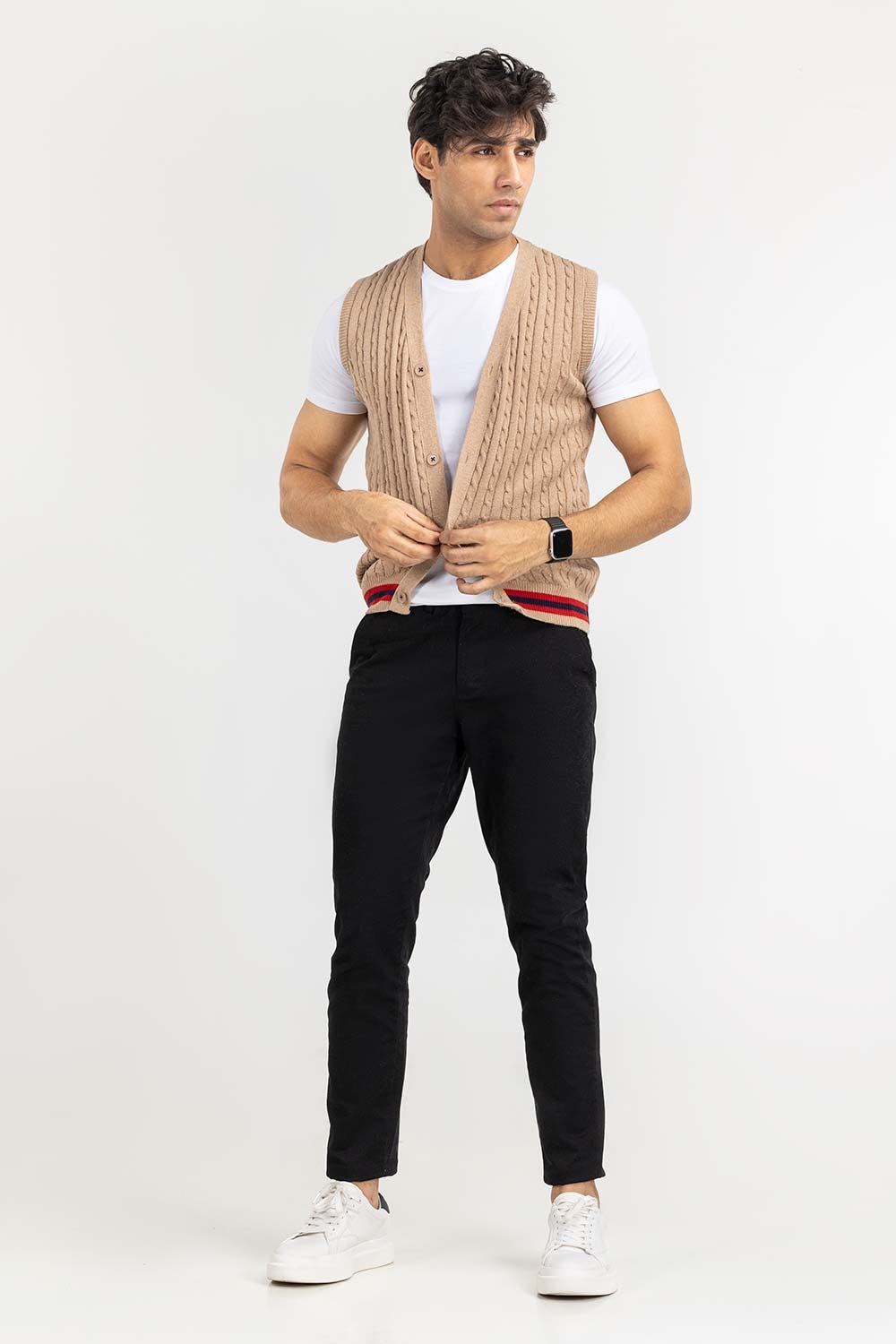 Beige Cricket Cardigan SWT-FSLCD22-163