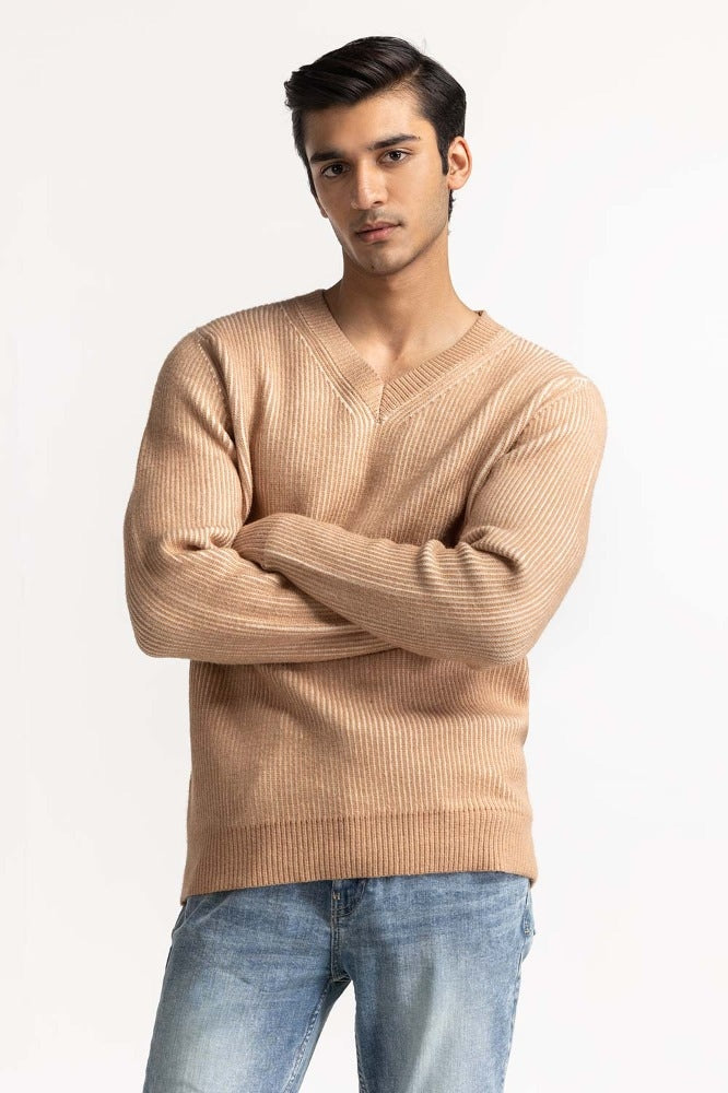 Beige Fashion Sweater MN-SWT-WS23-086