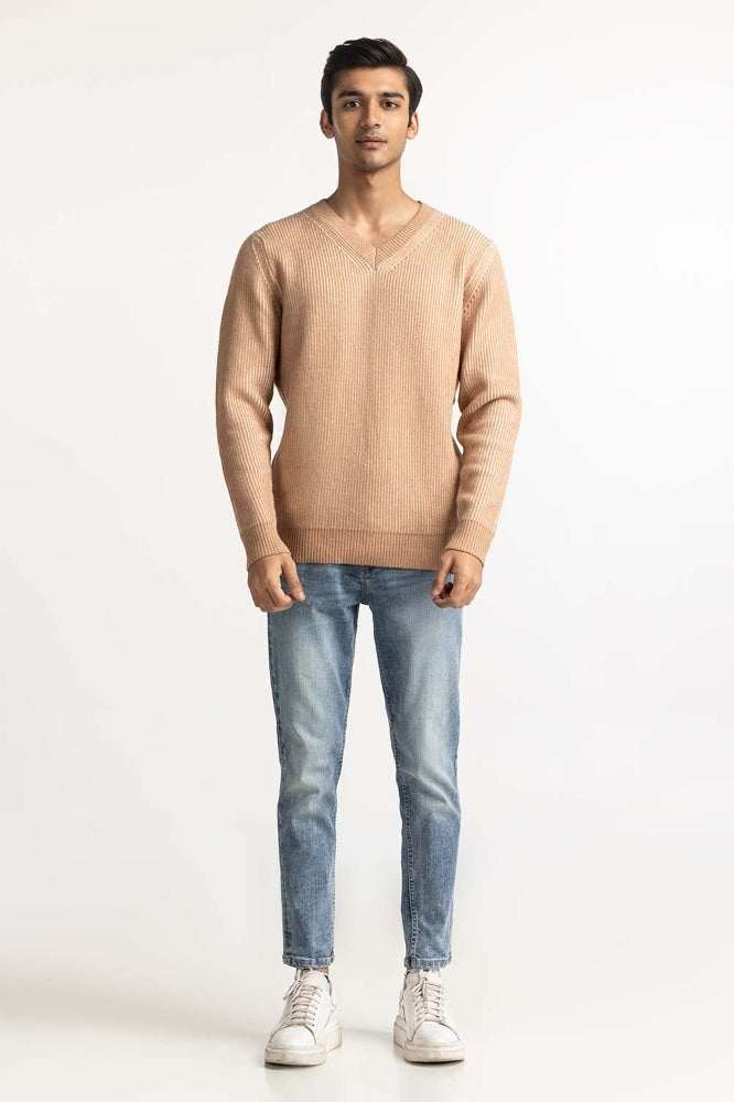 Beige Fashion Sweater MN-SWT-WS23-086