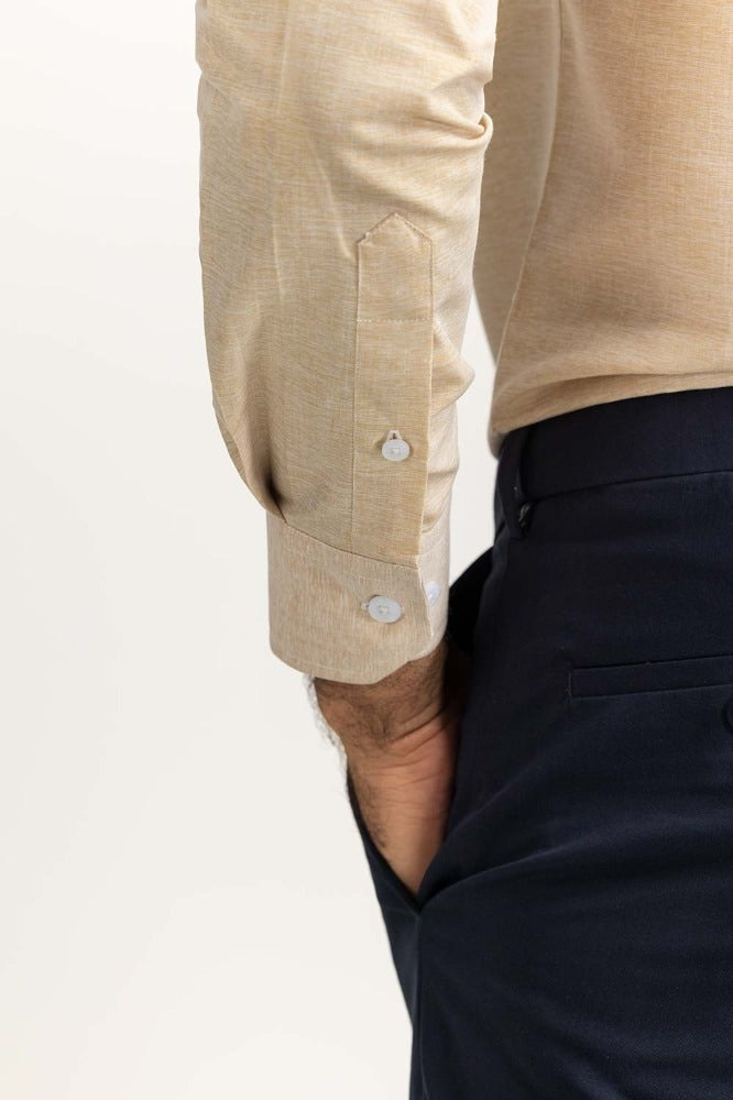 Beige Formal Shirt MN-FS-PD24-011