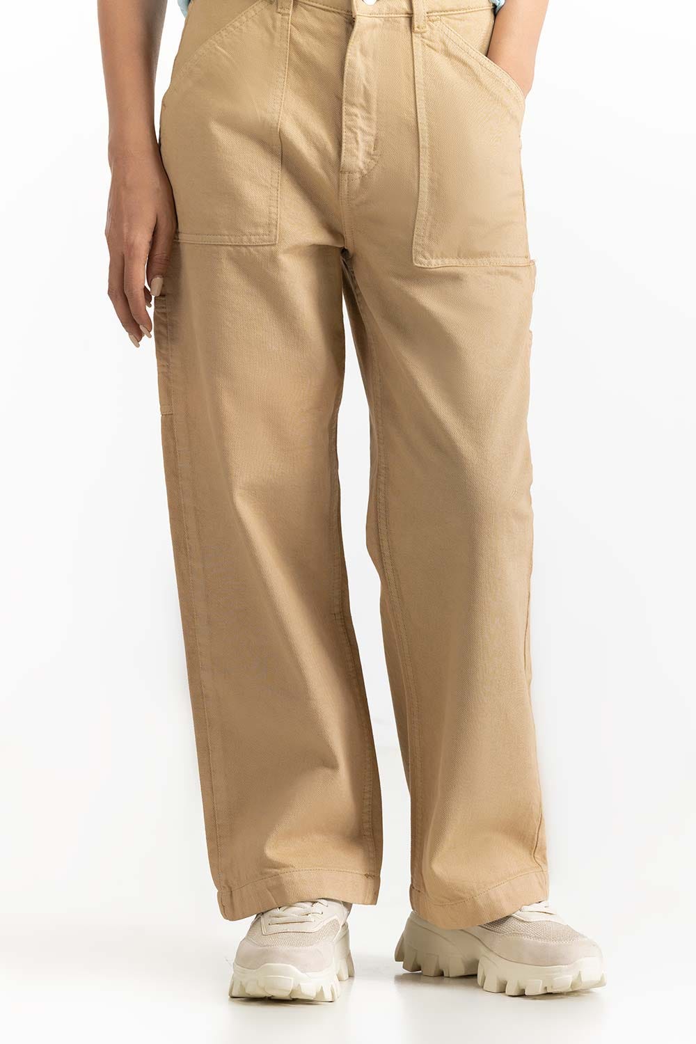 Beige Non Denim Trouser 231-221-007 A