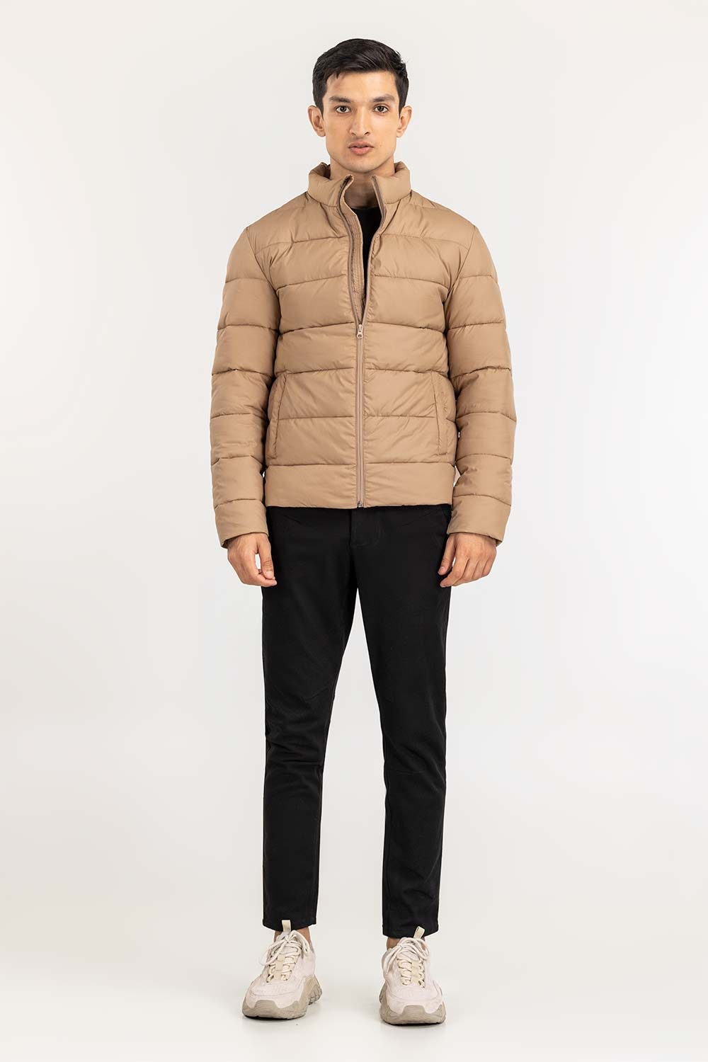 Beige Puffer Jacket JKT-WOV22-031