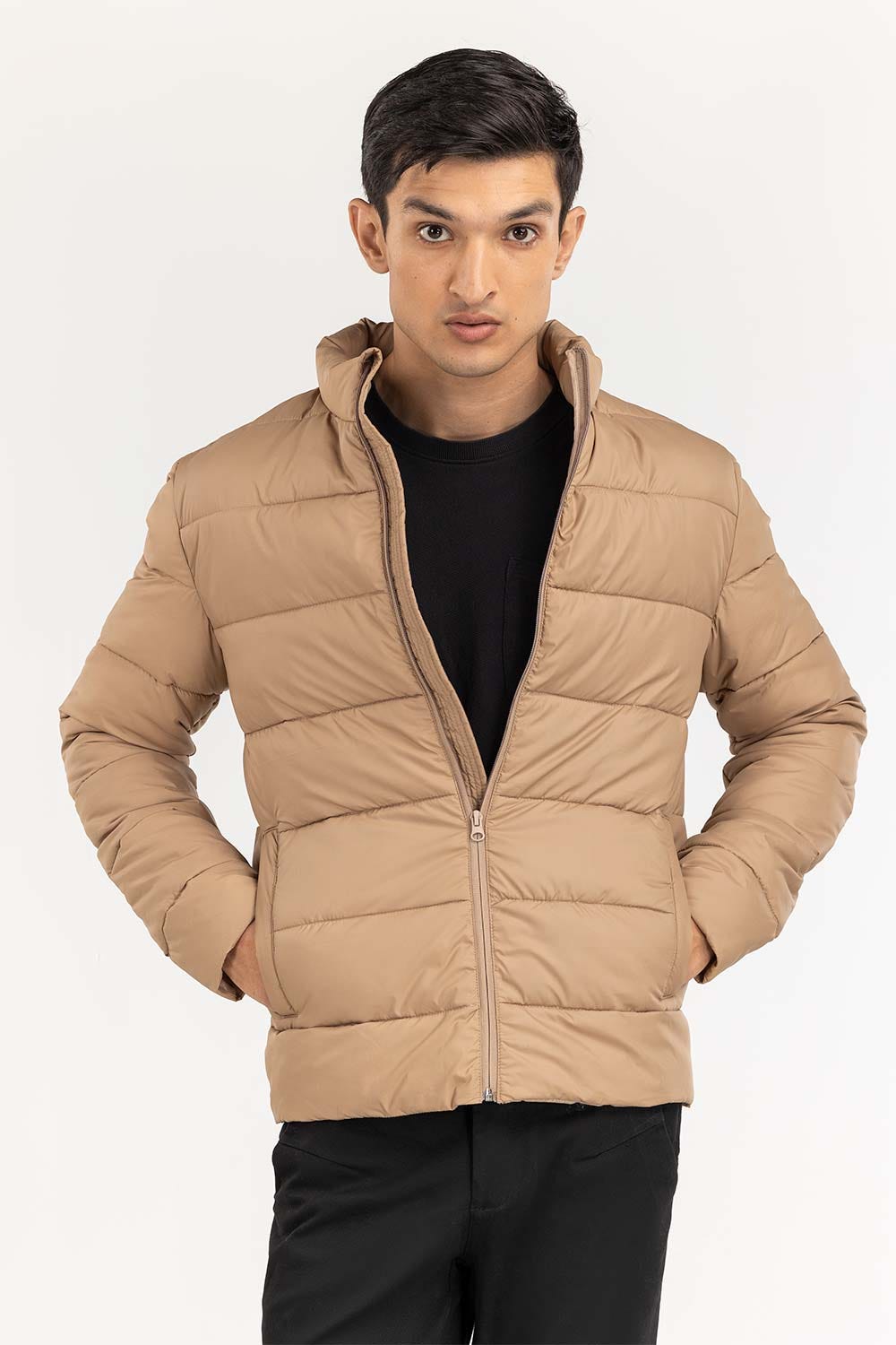 Beige Puffer Jacket JKT-WOV22-031