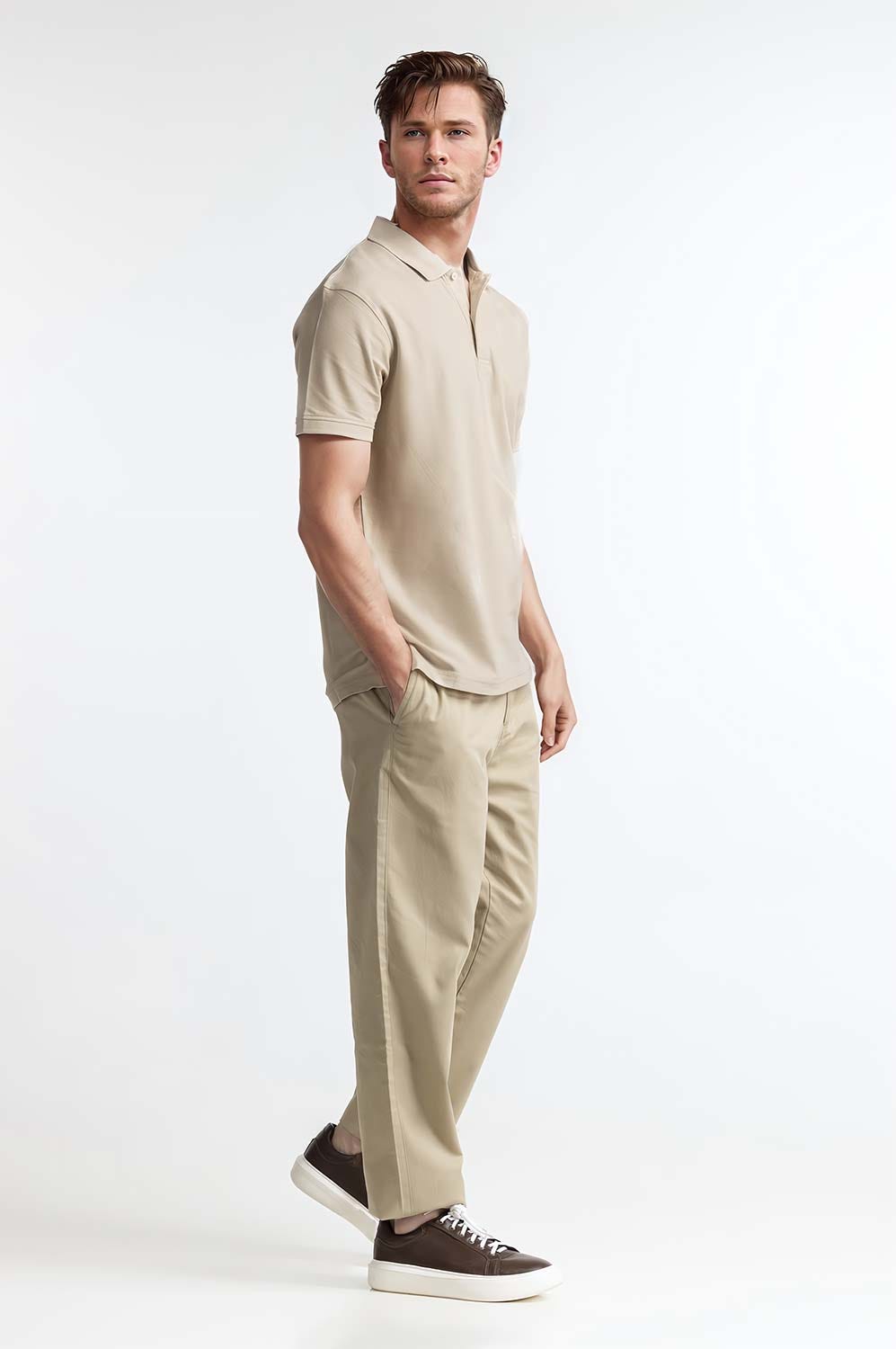 Beige Signature Polo PS-SIGPK24-002