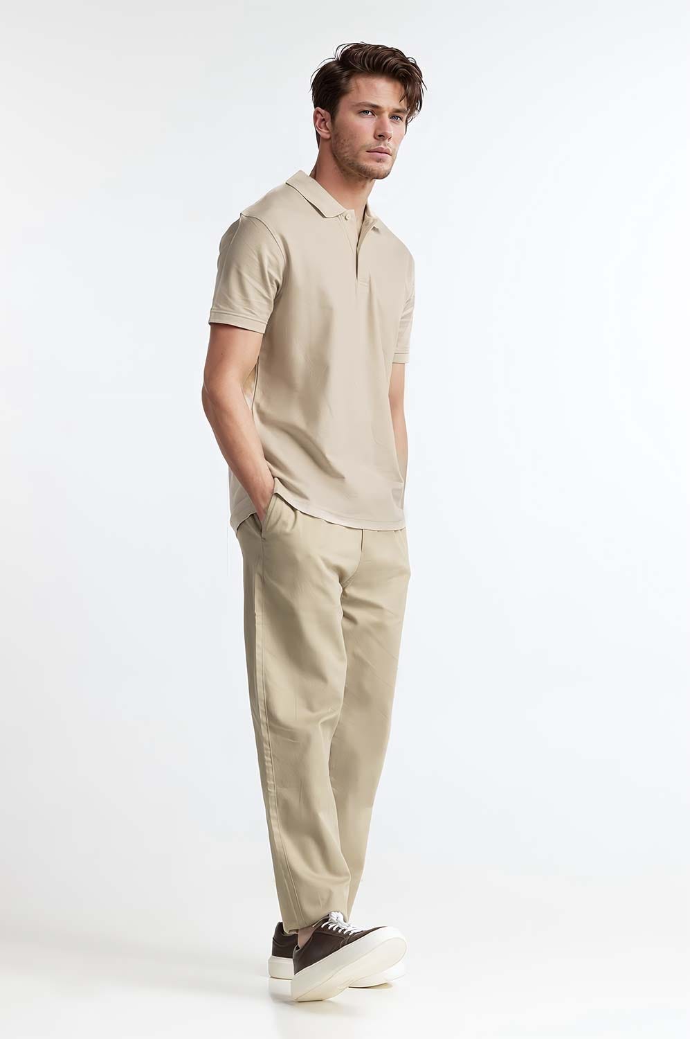 Beige Signature Polo PS-SIGPK24-002