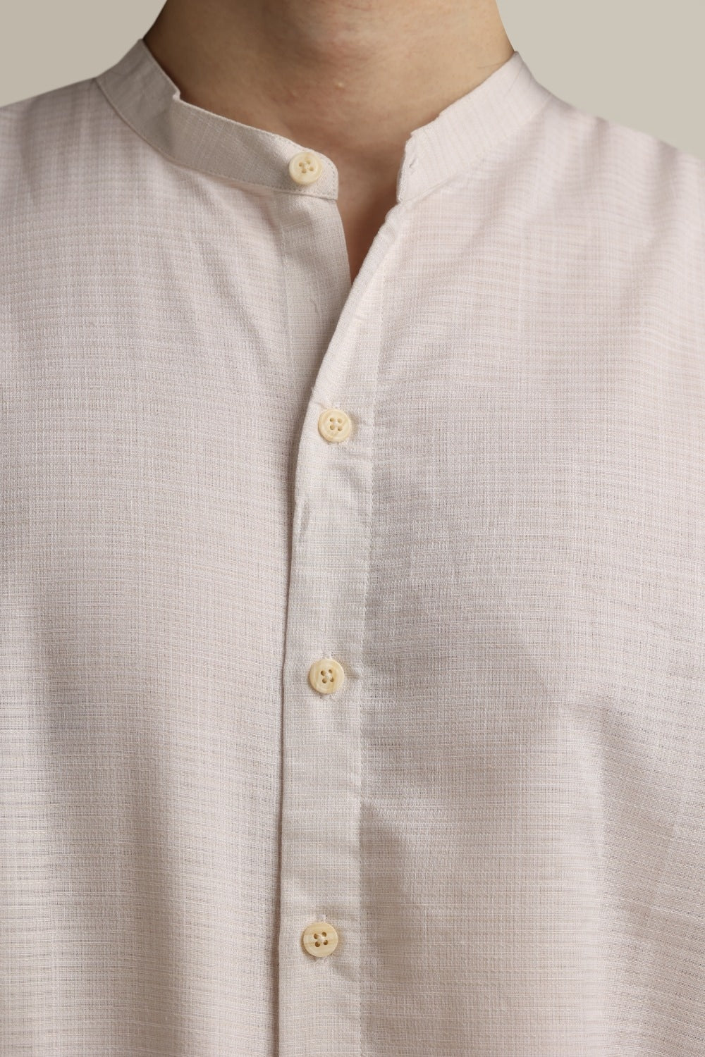 Beige Solid Casual Shirt MN-CS-SS24-043