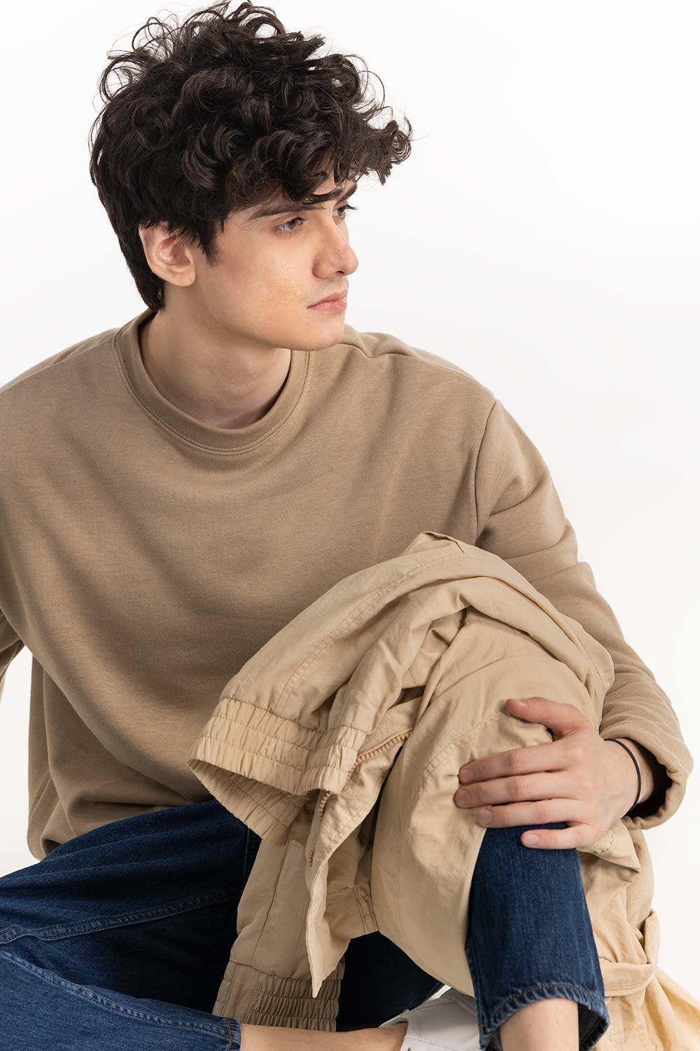 Beige  Sweatshirt 224-112-052 C