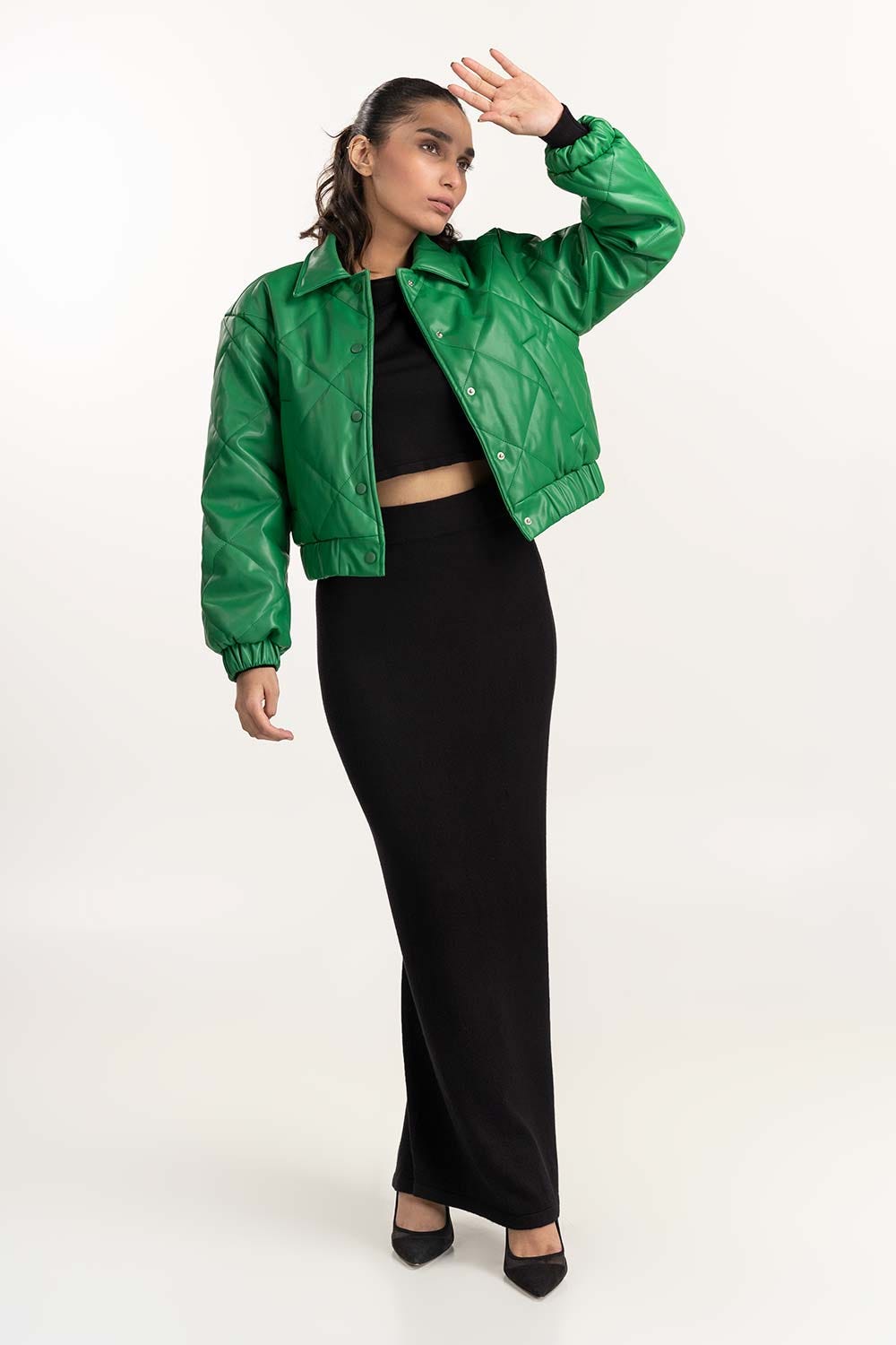 Biker Faux Leather Jacket 224-210-060