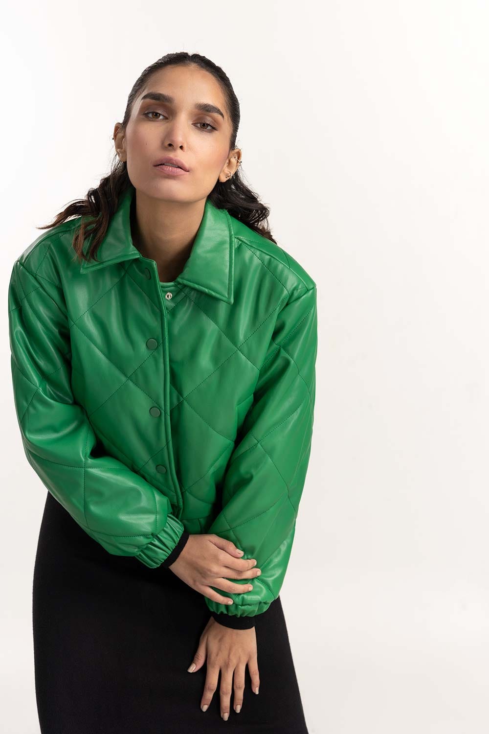 Biker Faux Leather Jacket 224-210-060