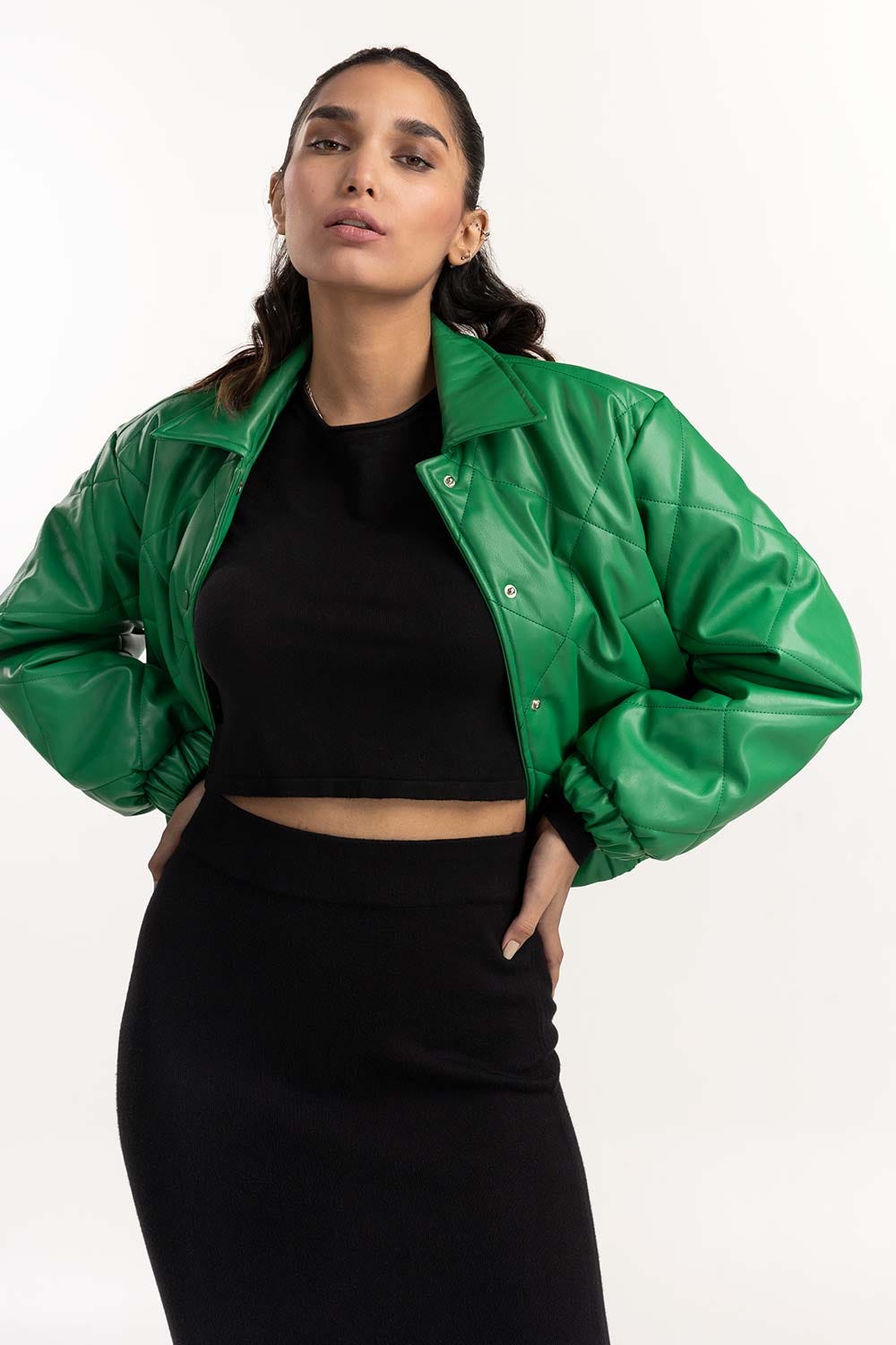 Biker Faux Leather Jacket 224-210-060