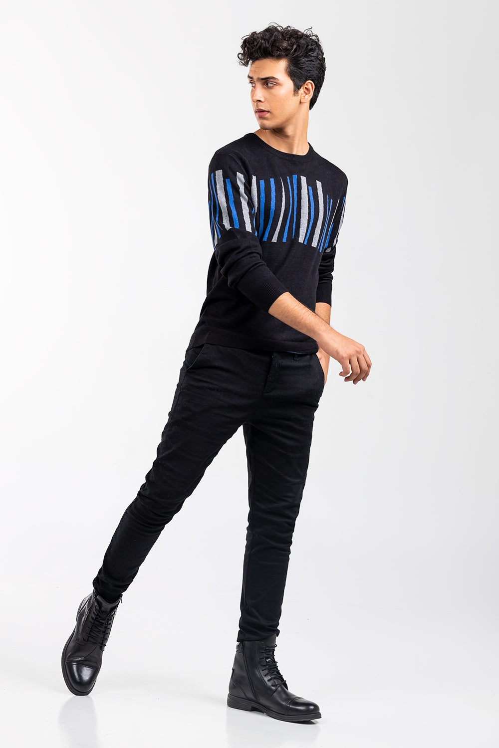 Black-Blue Fashion Sweater FS-SWT-VPN-FD-441-01