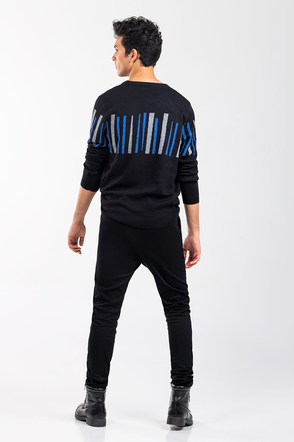 Black-Blue Fashion Sweater FS-SWT-VPN-FD-441-01