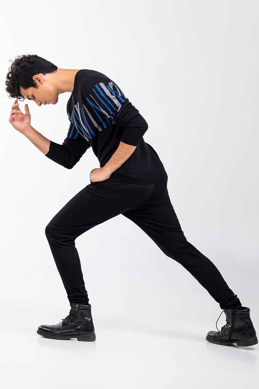 Black-Blue Fashion Sweater FS-SWT-VPN-FD-441-01