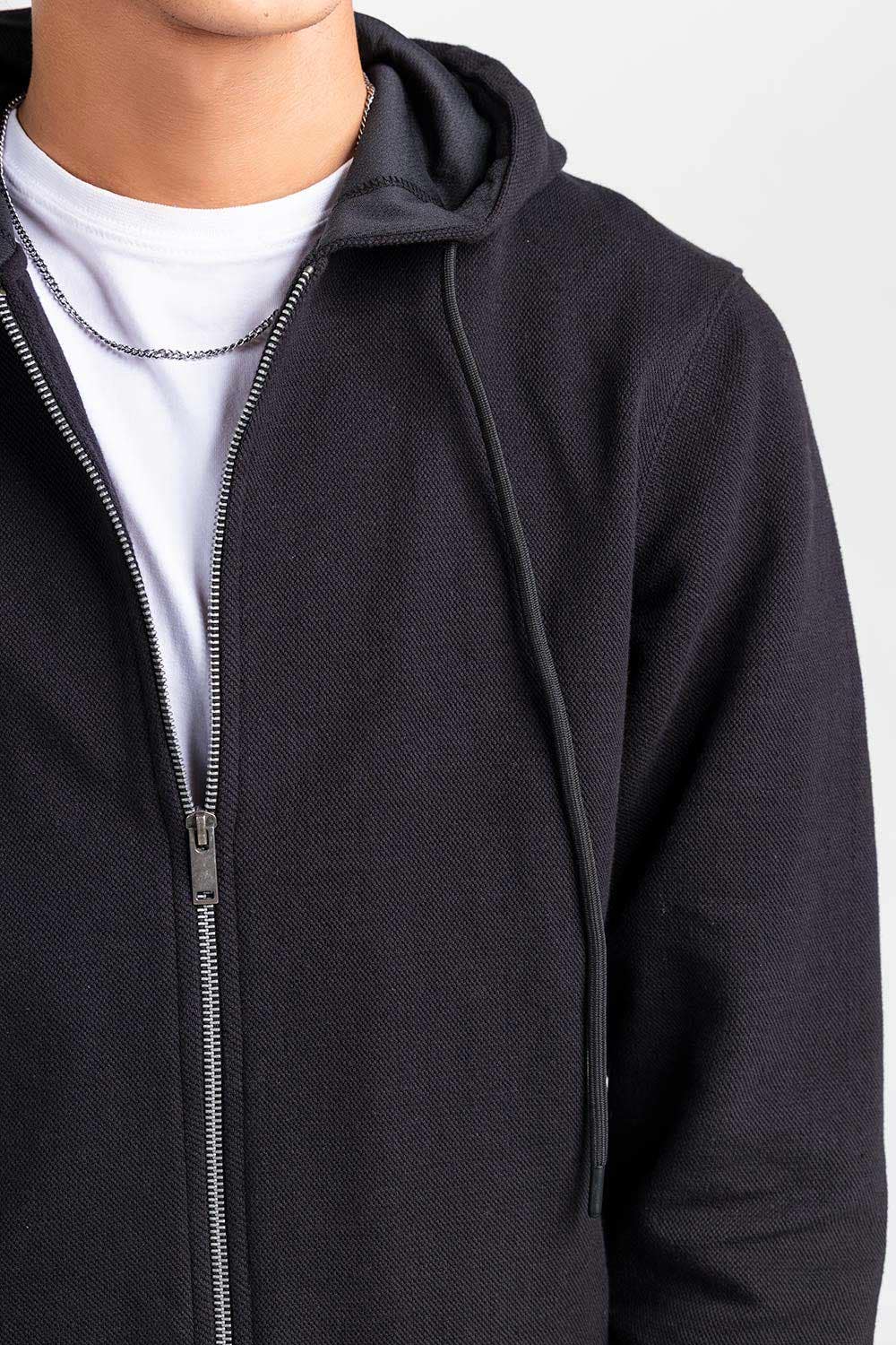 Black Fashion Hoodie JKT-HZJ-D50-02