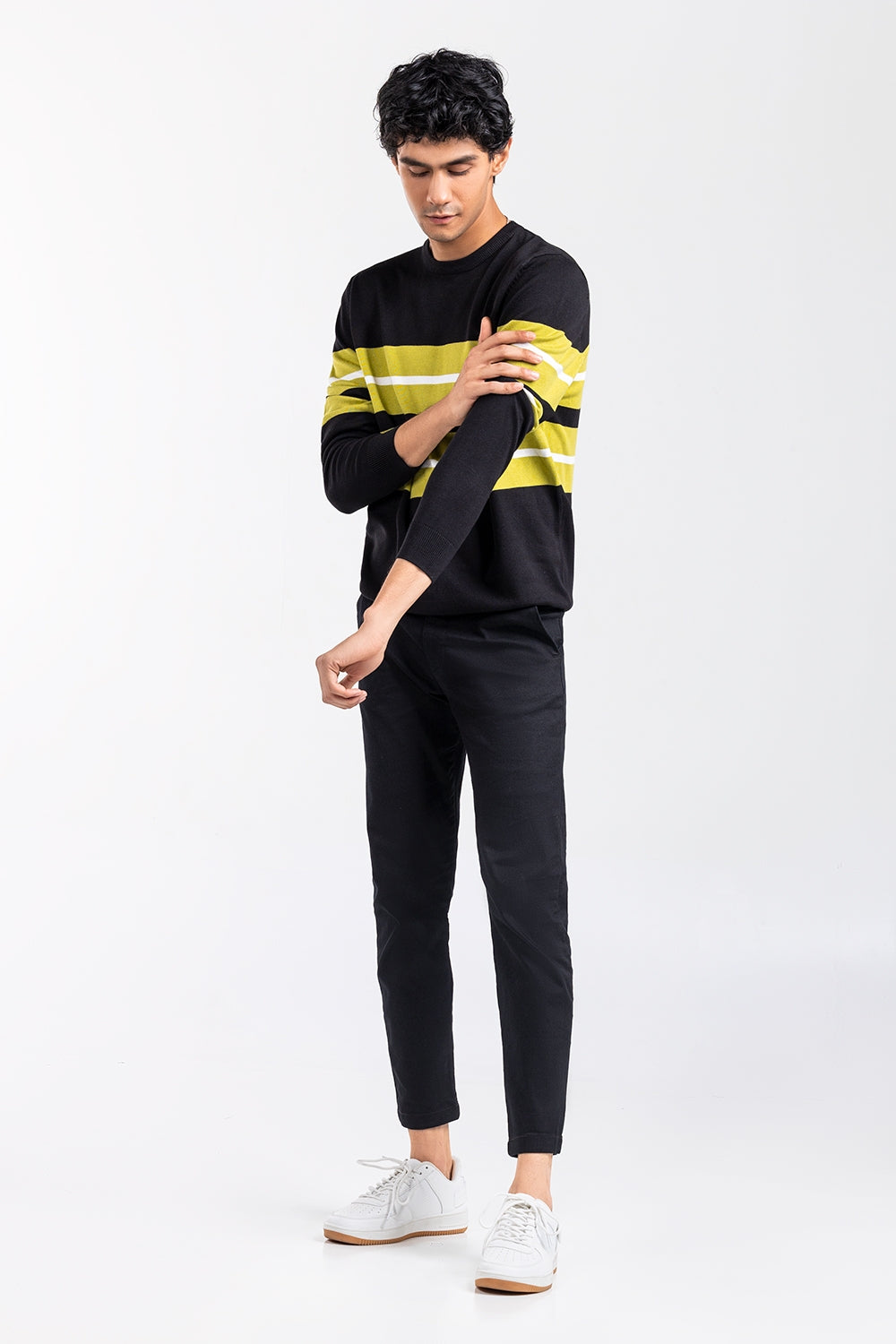 Black-Green Fashion Sweater FS-SWT-VPN-FD-437-01