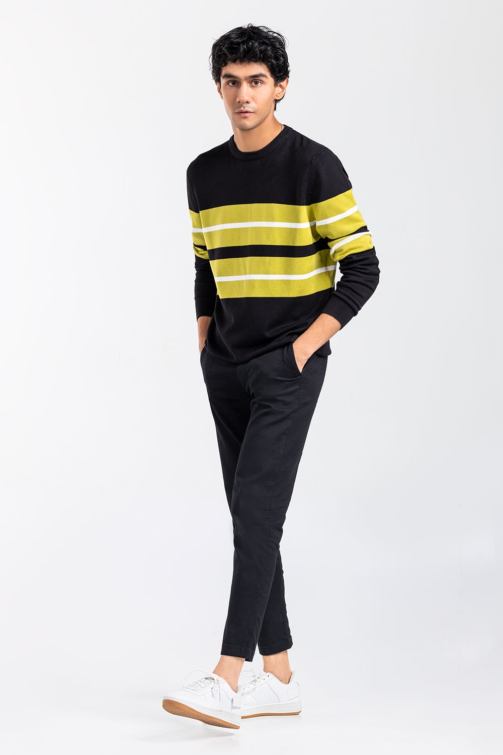 Black-Green Fashion Sweater FS-SWT-VPN-FD-437-01