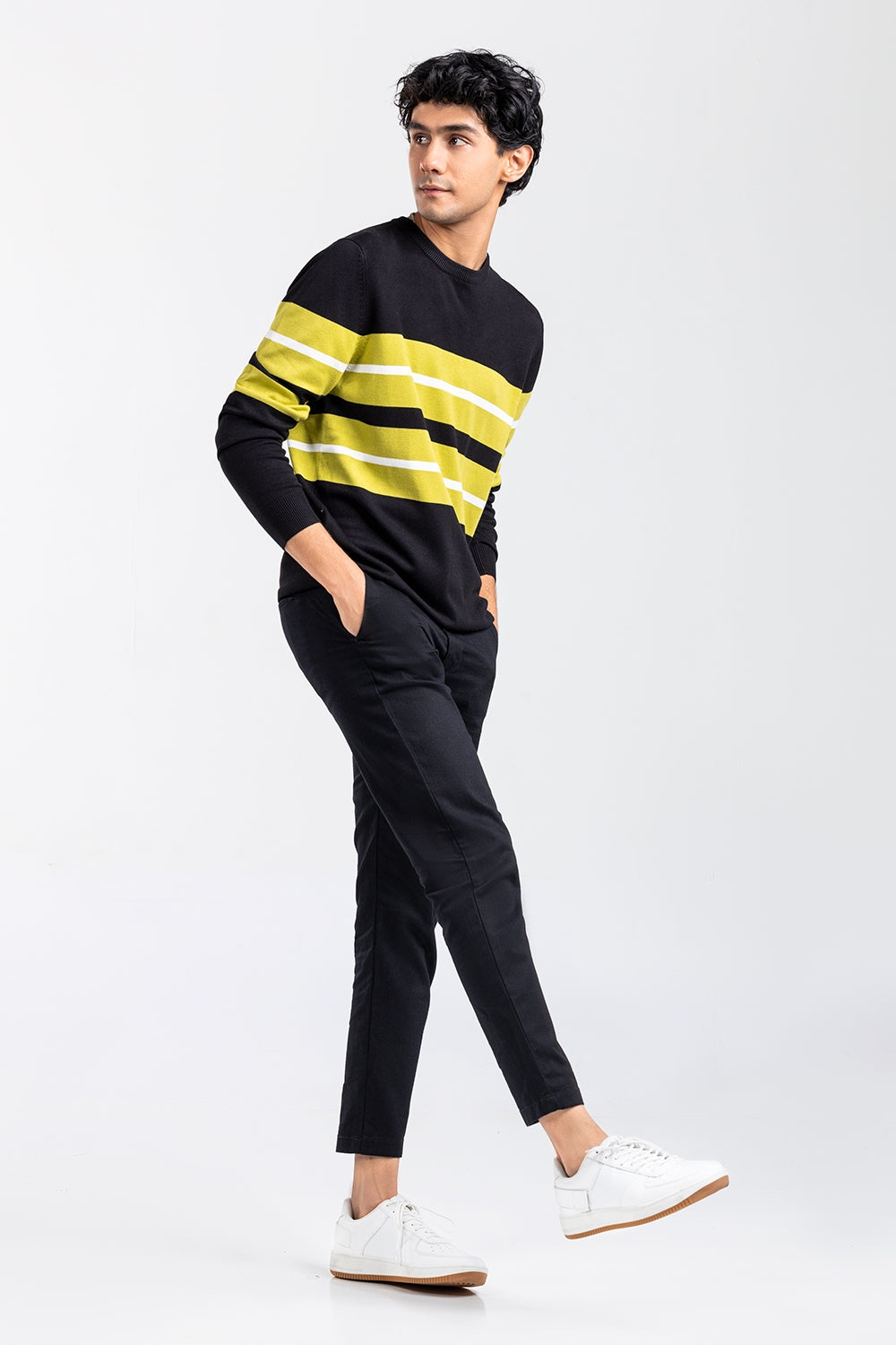 Black-Green Fashion Sweater FS-SWT-VPN-FD-437-01