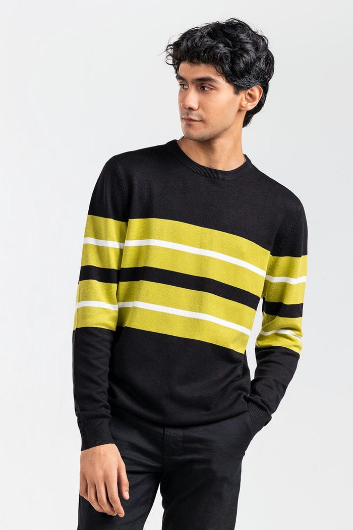 Black-Green Fashion Sweater FS-SWT-VPN-FD-437-01