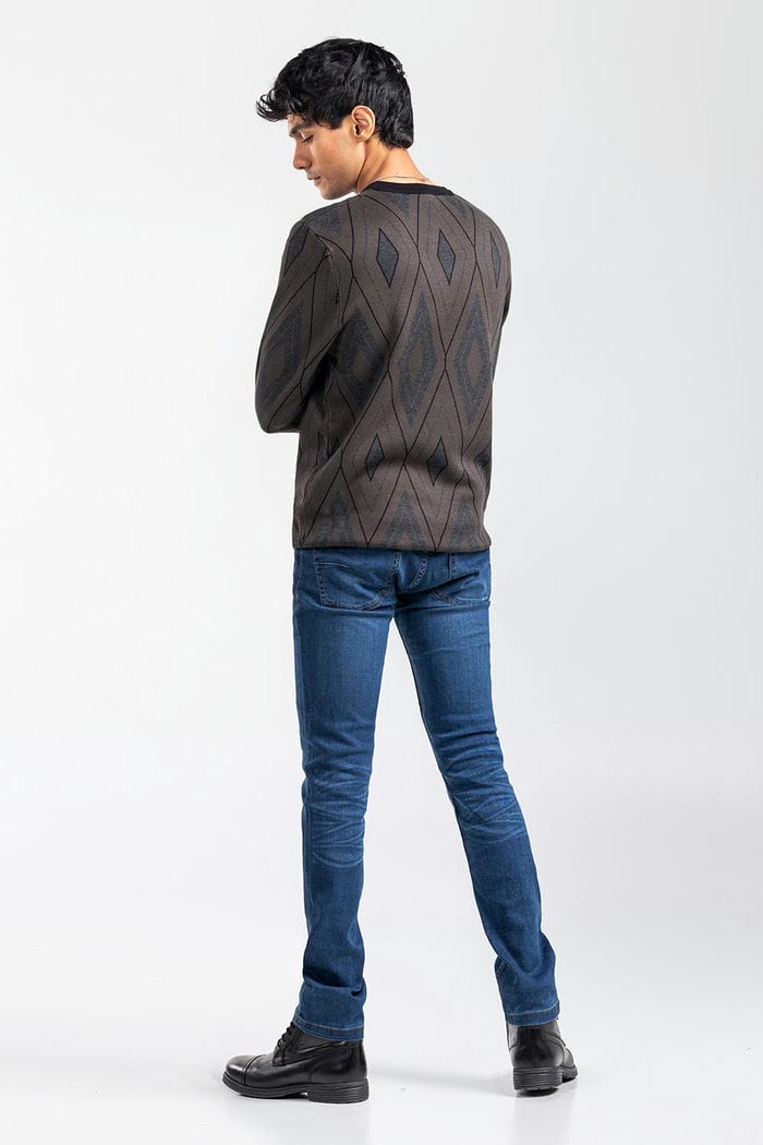 Black-Grey Fashion Sweater FS-SWT-VPN-FD-417-01