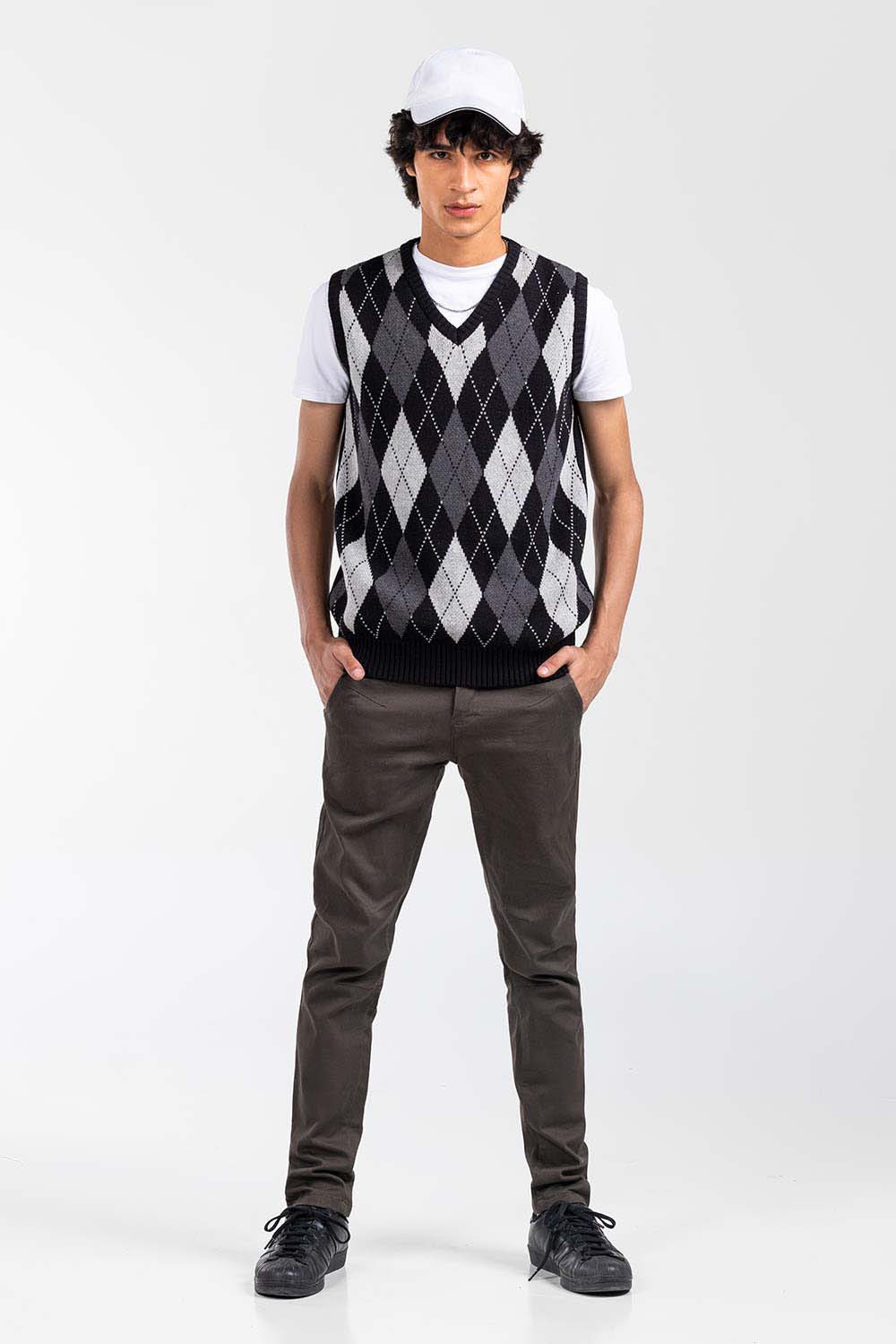 Black-Grey Fashion Sweater SL-SWT-FD-29-01