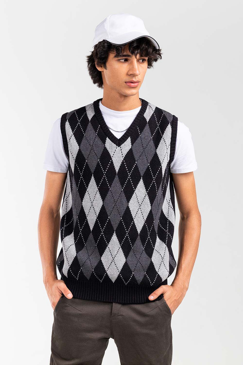 Black-Grey Fashion Sweater SL-SWT-FD-29-01