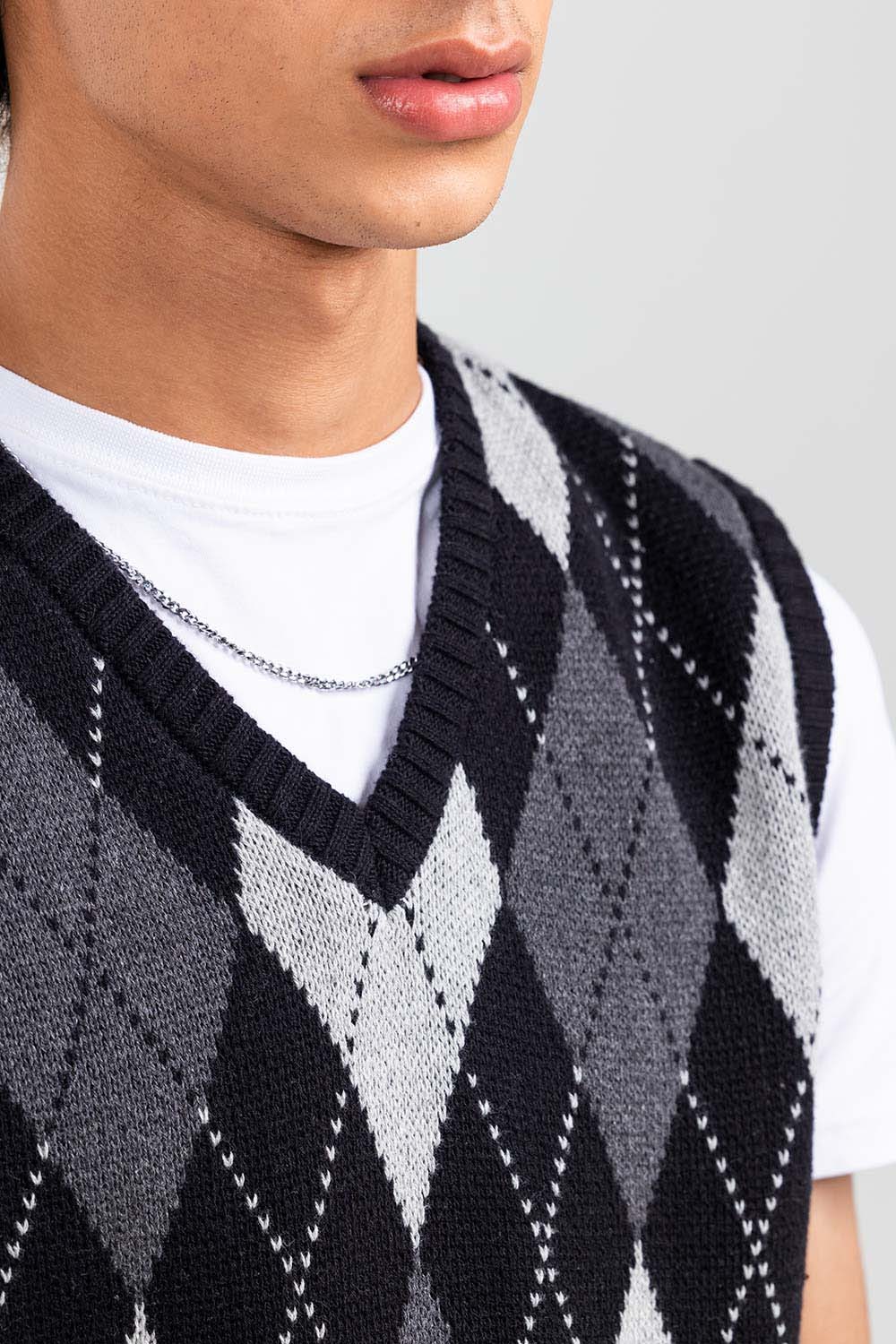 Black-Grey Fashion Sweater SL-SWT-FD-29-01