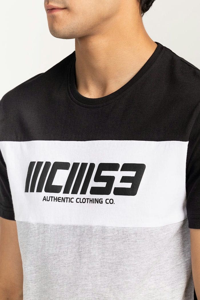 Black-Grey Fashion T-Shirt JGP-URB-D225