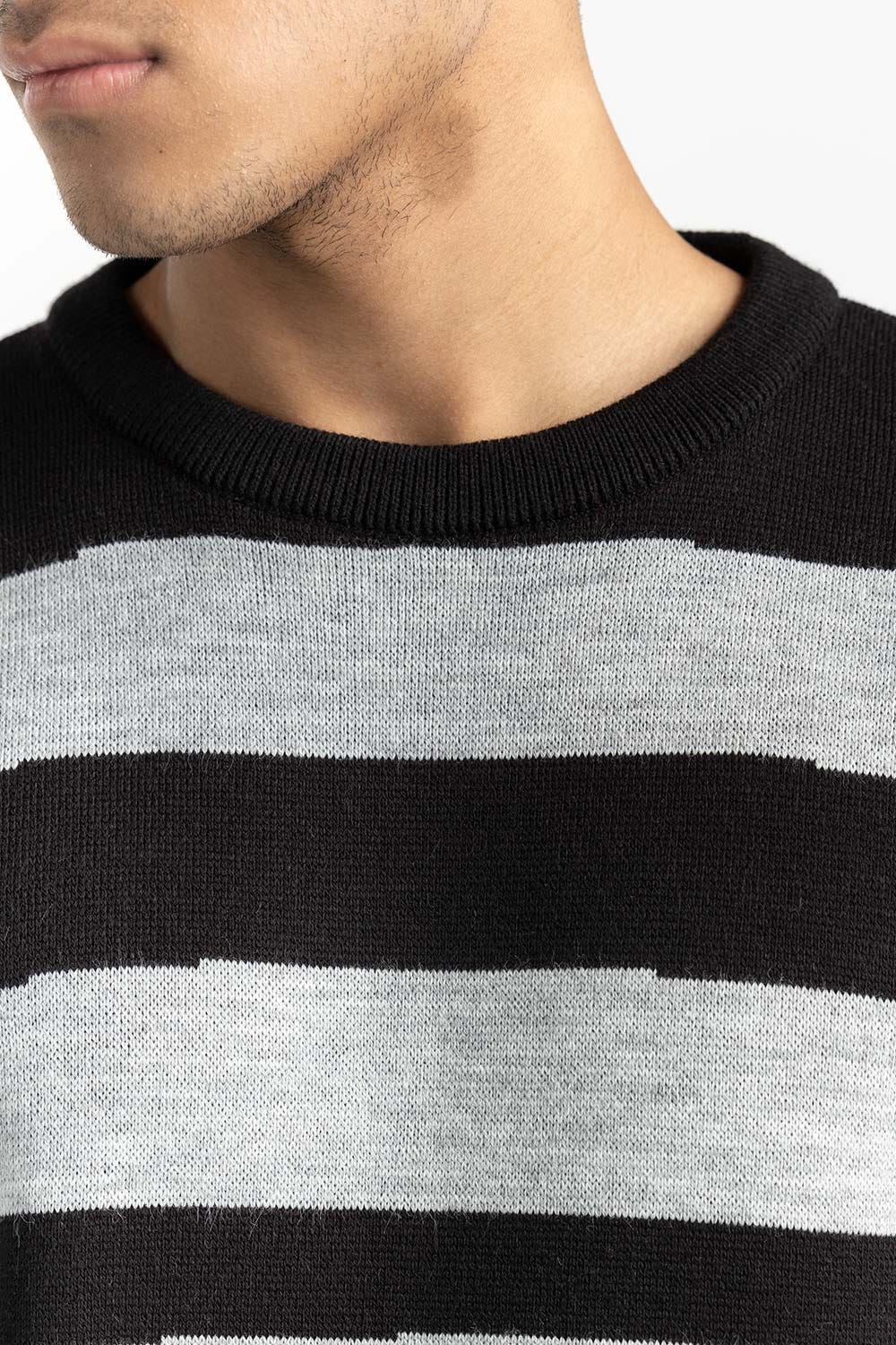Abstract Striped Sweater 224-111-056