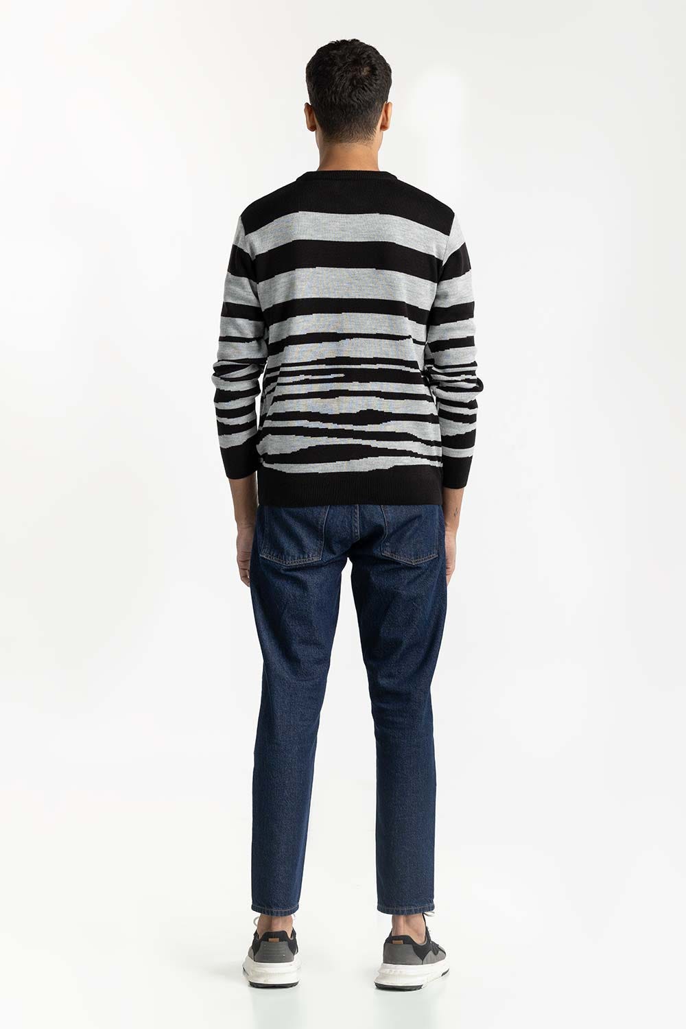 Abstract Striped Sweater 224-111-056