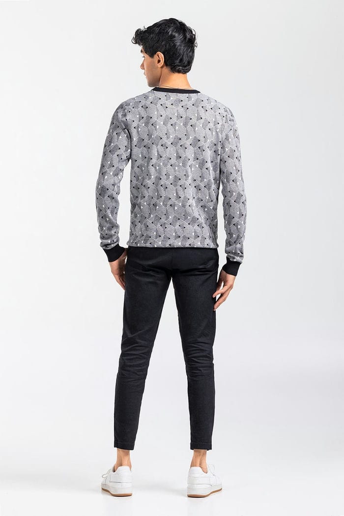 Black-White Fashion Sweater FS-SWT-VPN-FD-419-01
