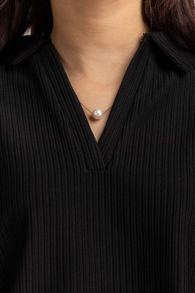 Black Basic Blouse WM-BLS23-011