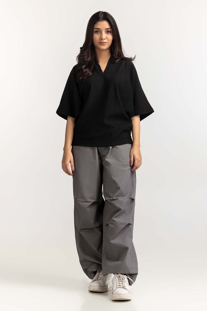 Black Basic Blouse WM-BLS23-011