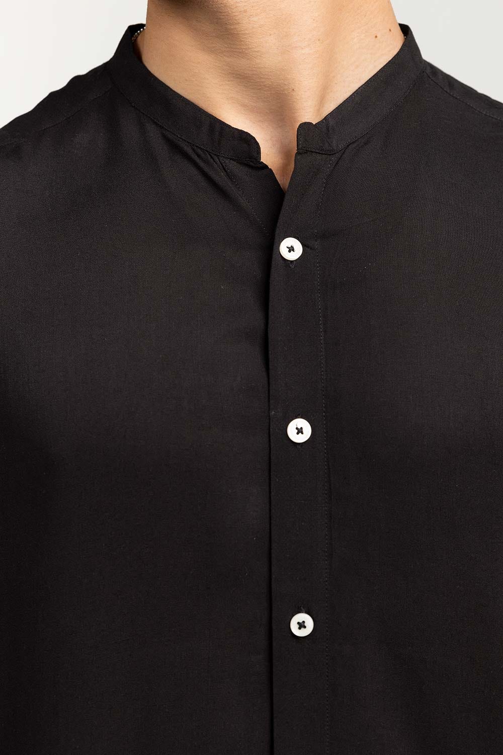 Black Basic Casual Shirt CS-PD22-003