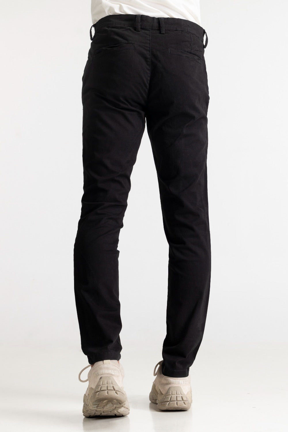 Black Basic Dyed Khaki Pant MNTRCSS24024