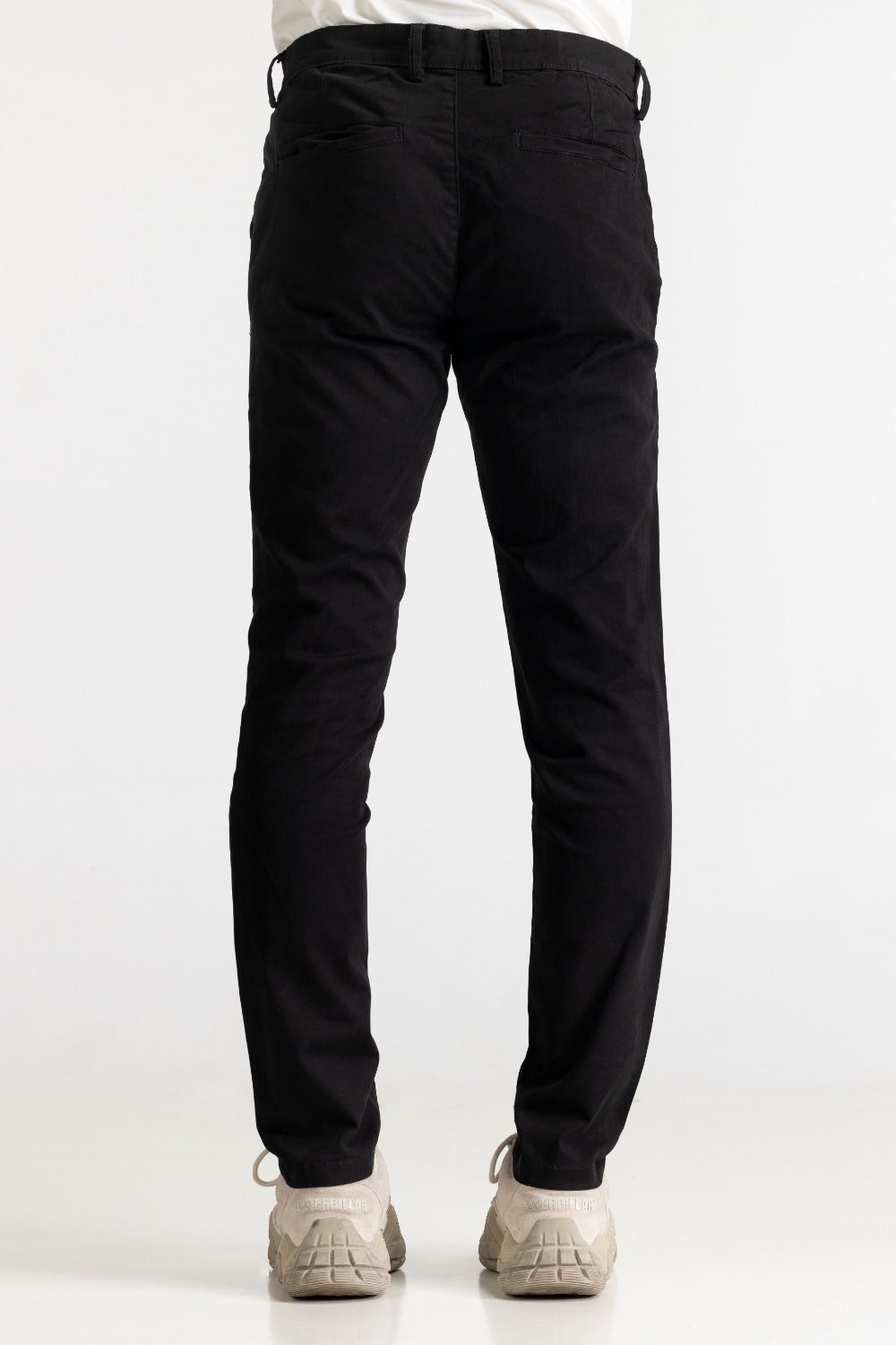 Black Basic Dyed Khaki Pant MNTRCSS24024