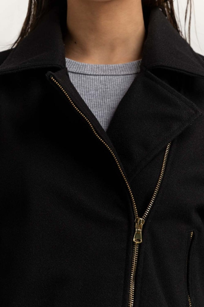 Black Basic Jacket WM-JKT23-070