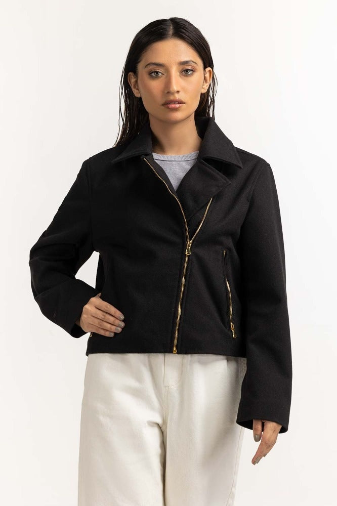 Black Basic Jacket WM-JKT23-070