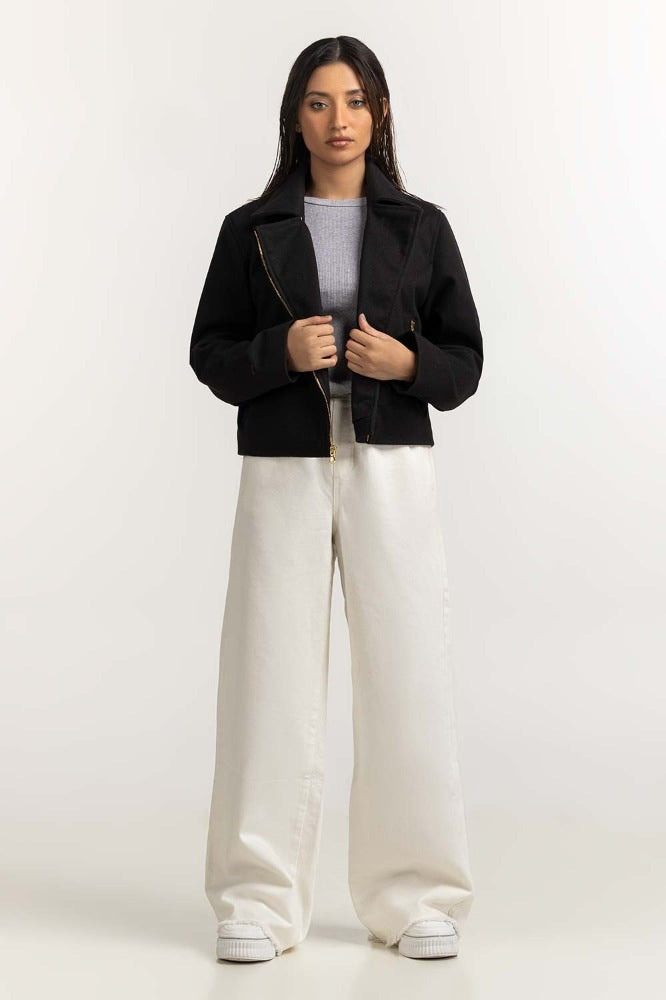 Black Basic Jacket WM-JKT23-070