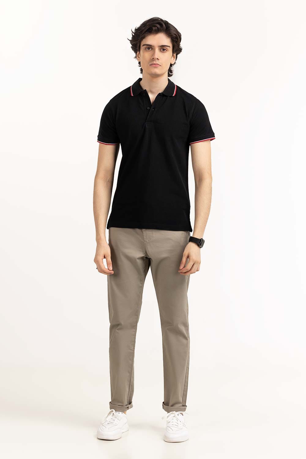 Black Basic Polo PS-FPK23-016