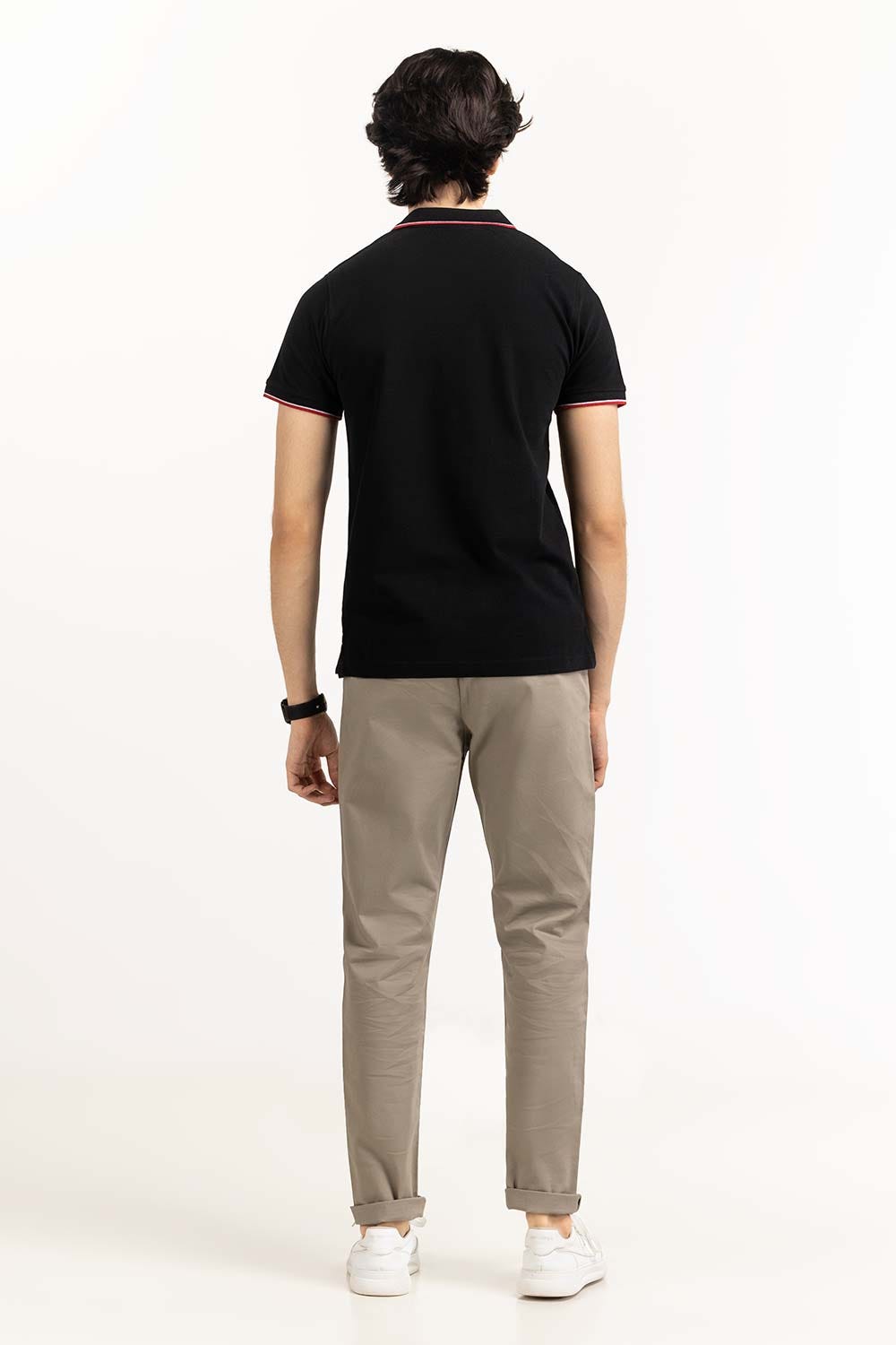 Black Basic Polo PS-FPK23-016