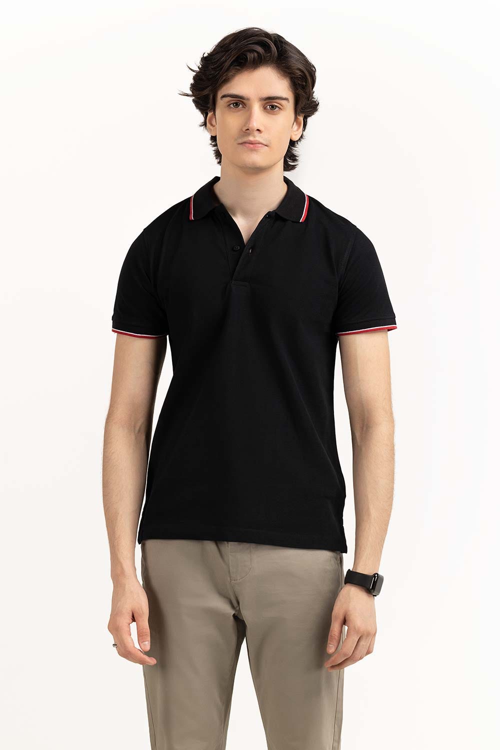 Black Basic Polo PS-FPK23-016