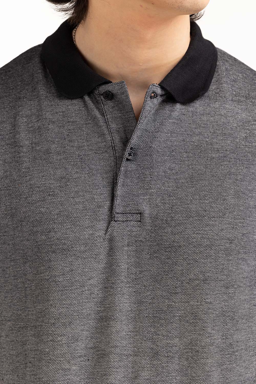 Black Basic Polo PS-FPK23-048