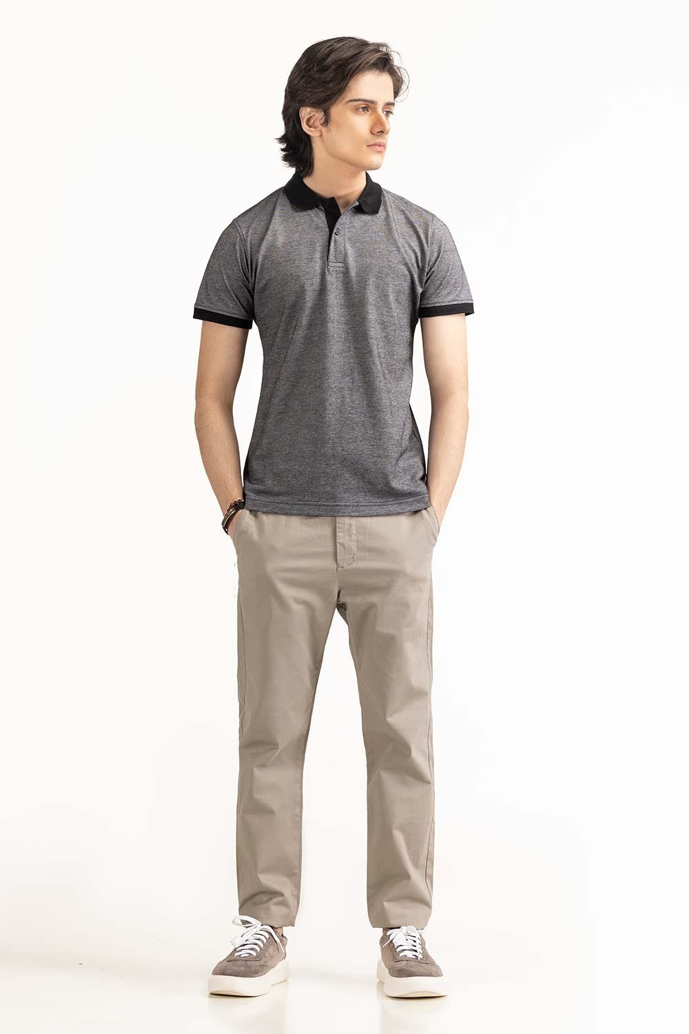 Black Basic Polo PS-FPK23-051