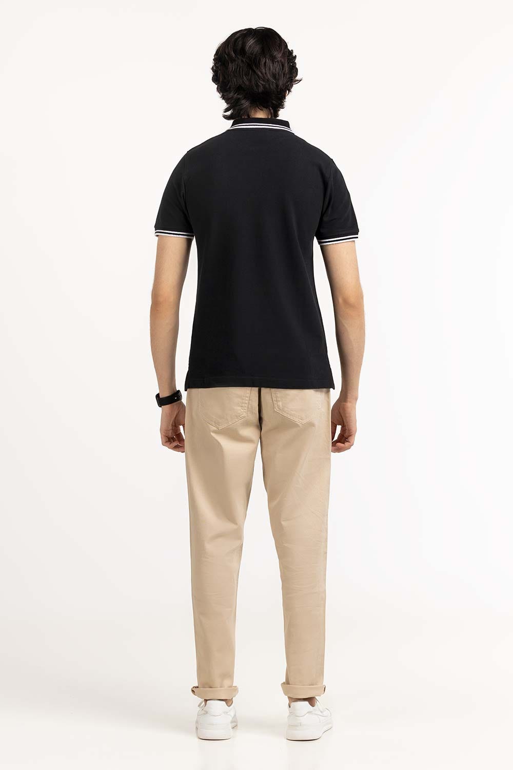 Black Basic Polo PS-FPK23-078