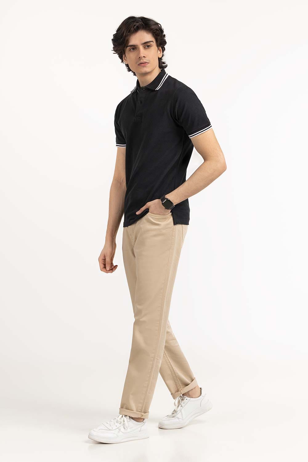 Black Basic Polo PS-FPK23-078